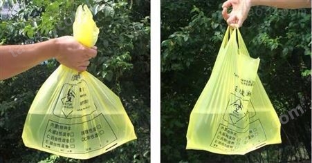 云南医疗袋 加厚医疗废物垃圾袋 黄色科研大号平口垃圾袋 手提小号专用废弃物袋