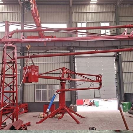 河北沧州18米电动框架布料机 工地18米手动圆筒式布料机