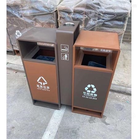 忻州景区公园垃圾桶四分类垃圾箱仿古垃圾果皮箱定制