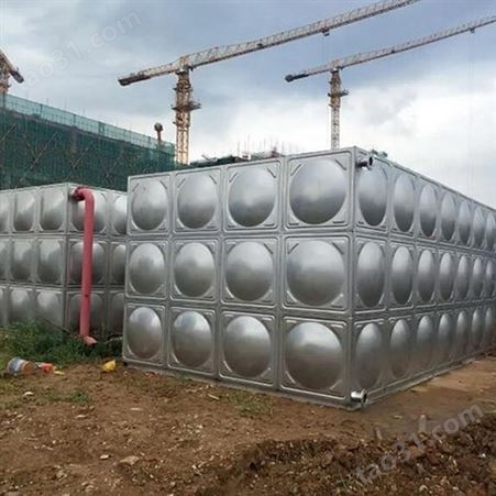 装配式0.55-6m不锈钢消防水箱 家用方形生活储水罐 5吨食品级