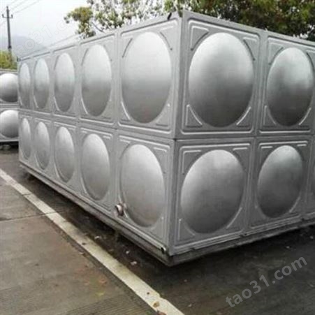 SUS304白钢水箱 装配式水罐设备 拼装式15吨圆形储水桶