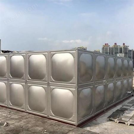 装配式0.55-6m不锈钢消防水箱 家用方形生活储水罐 5吨食品级