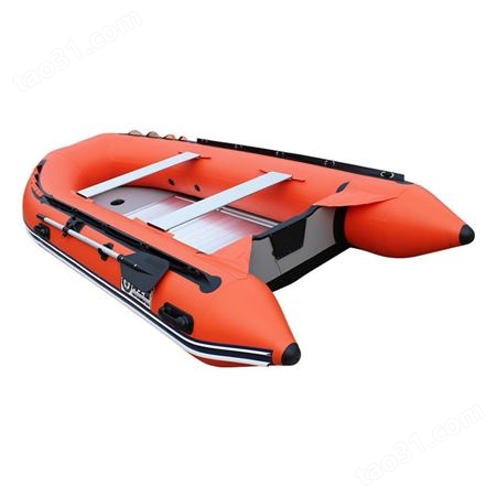 涯宝防汛抗洪救援橡胶艇充气式水上耐磨橡皮艇加厚硬底皮划艇