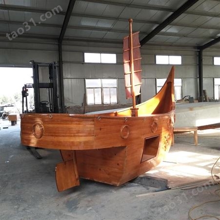 木船海盗船景观装饰船  娱乐景观木制海盗船  5米商场装饰海盗船