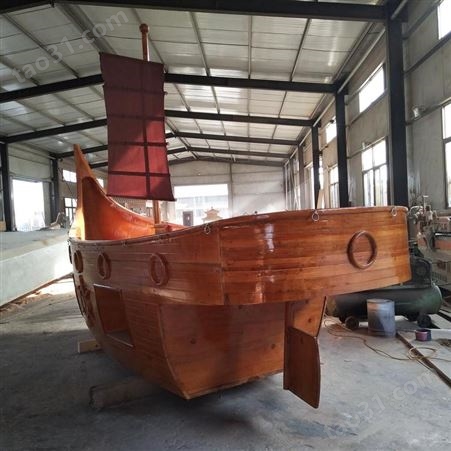 木船海盗船景观装饰船  娱乐景观木制海盗船  5米商场装饰海盗船