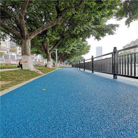 广州市荔湾区冷铺型高粘彩色透水沥青 荔湾绿道透水沥青铺装材料