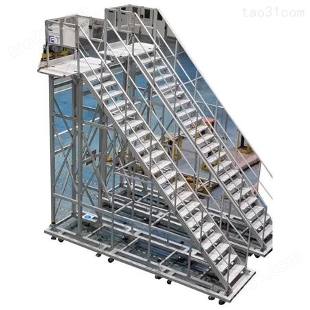 江西工业铝合金踏台 车间防滑踏板登高等高梯 平台踏步梯