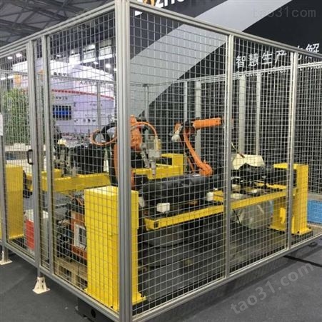 机器人设备围栏 铝型材安全围栏铝合金车间隔离网