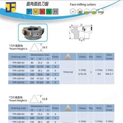批发供应中国台湾泰精刀盘直角面铣刀盘 多种规格型号齐全TPR50-22