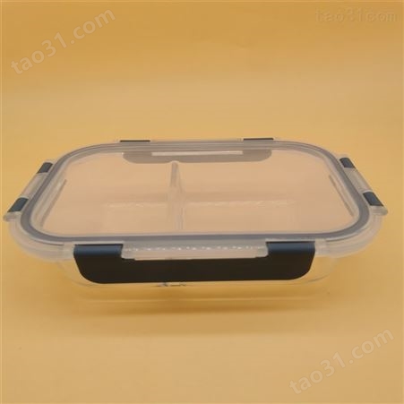 密封环扣玻璃保鲜盒 专用加热保温 可微波炉加热专用 佳程