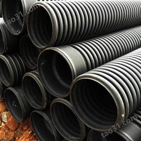 永州排水排污工程用HDPE双壁波纹管DN110-800 万锦塑料管材批量供应品质保障