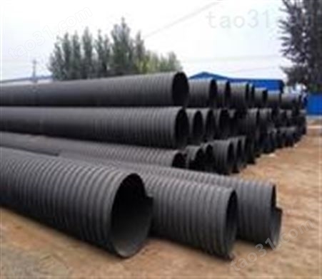广东HDPE钢带增强波纹管厂家价格 清远sn8钢带管道路排水用管万锦供应