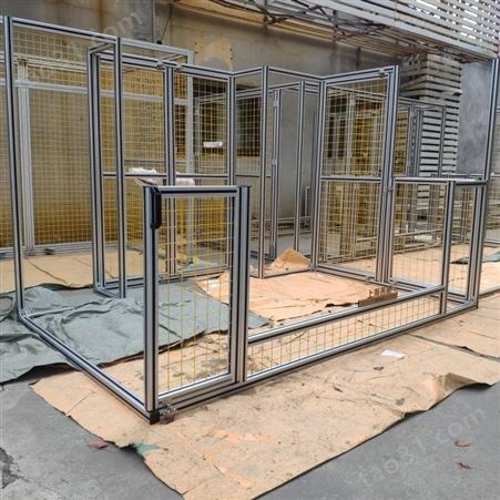 铝型材围栏铝合金防护栏车间仓库隔离网车间护栏网工业钢护网